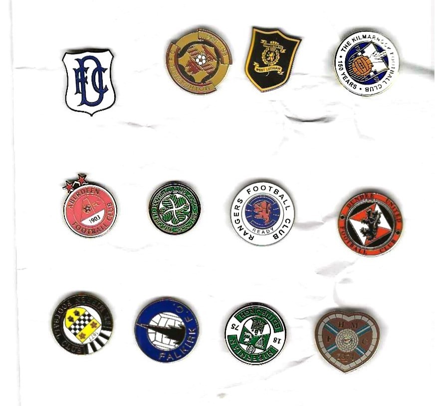 SCOTTISH PREMIER CLUB BADGES SET OF 12 for sale on Ebay