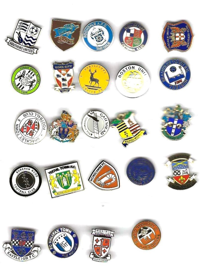 ENGLISH NATIONAL CLUB LOGOS SET OF 24 for sale on Ebay