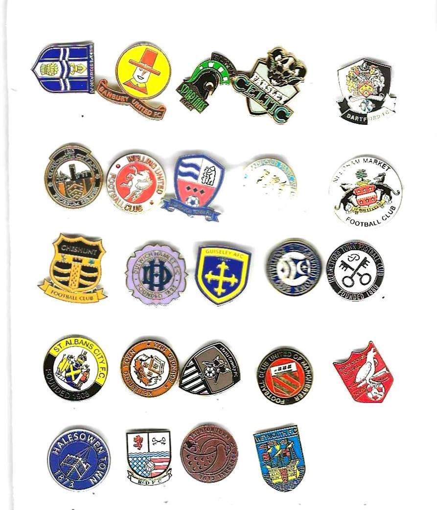 ENGLISH NON LEAGUE CLUB  LOGOS SET OF 24 for sale on Ebay