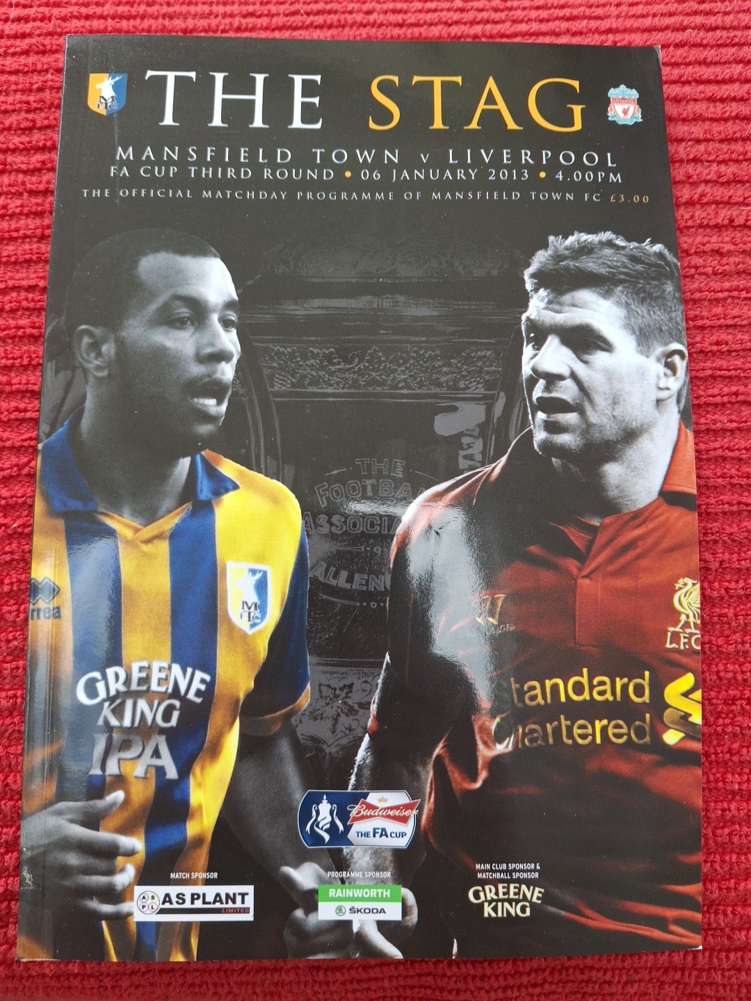 Mansfield Town v Liverpool programme.  6/1/2013  FA Cup  for sale on Ebay