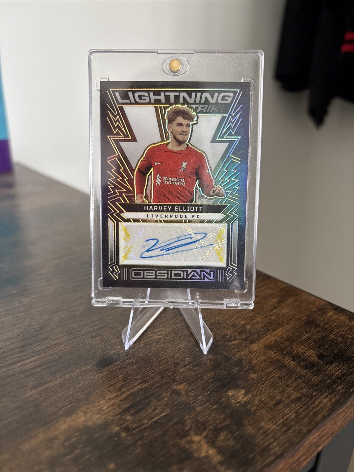 2022-23 Panini Obsidian Harvey Elliott Lightning Strike Auto /10 Liverpool FC for sale on Ebay