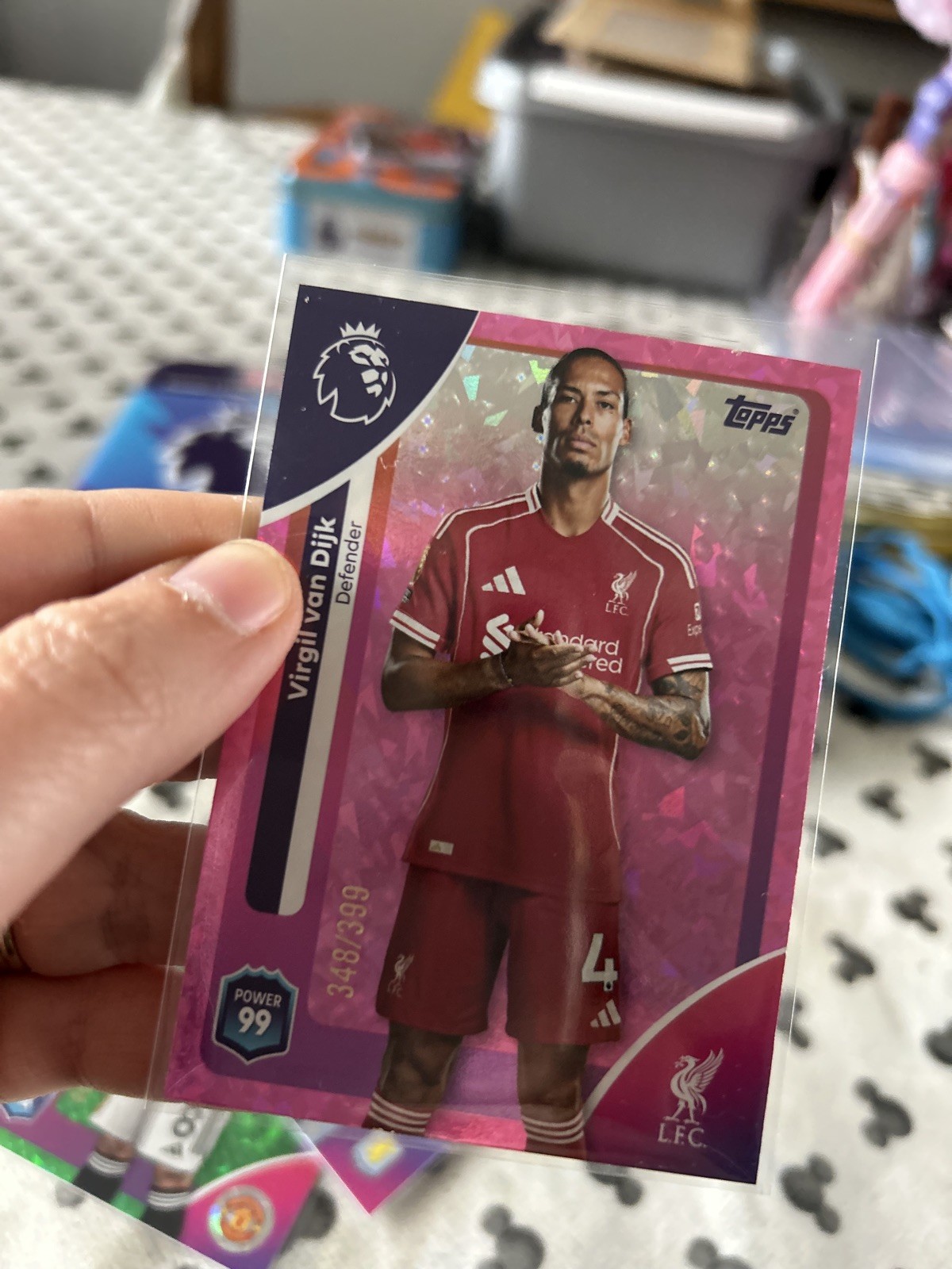 Topps Premier League 2025-26 Numbered Van Dijk Parallel Liverpool 348/399 for sale on Ebay