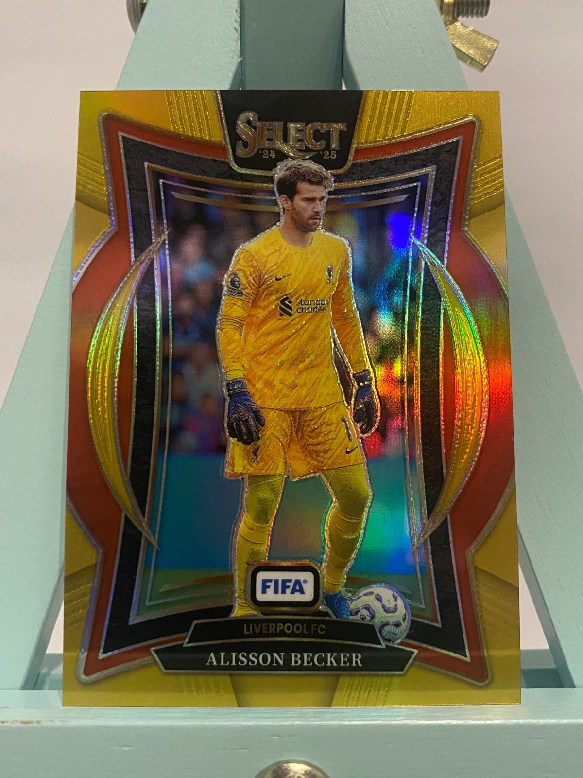Alisson Becker Liverpool FIFA Select 2024-25 Panini 07/10 Gold Colour match for sale on Ebay