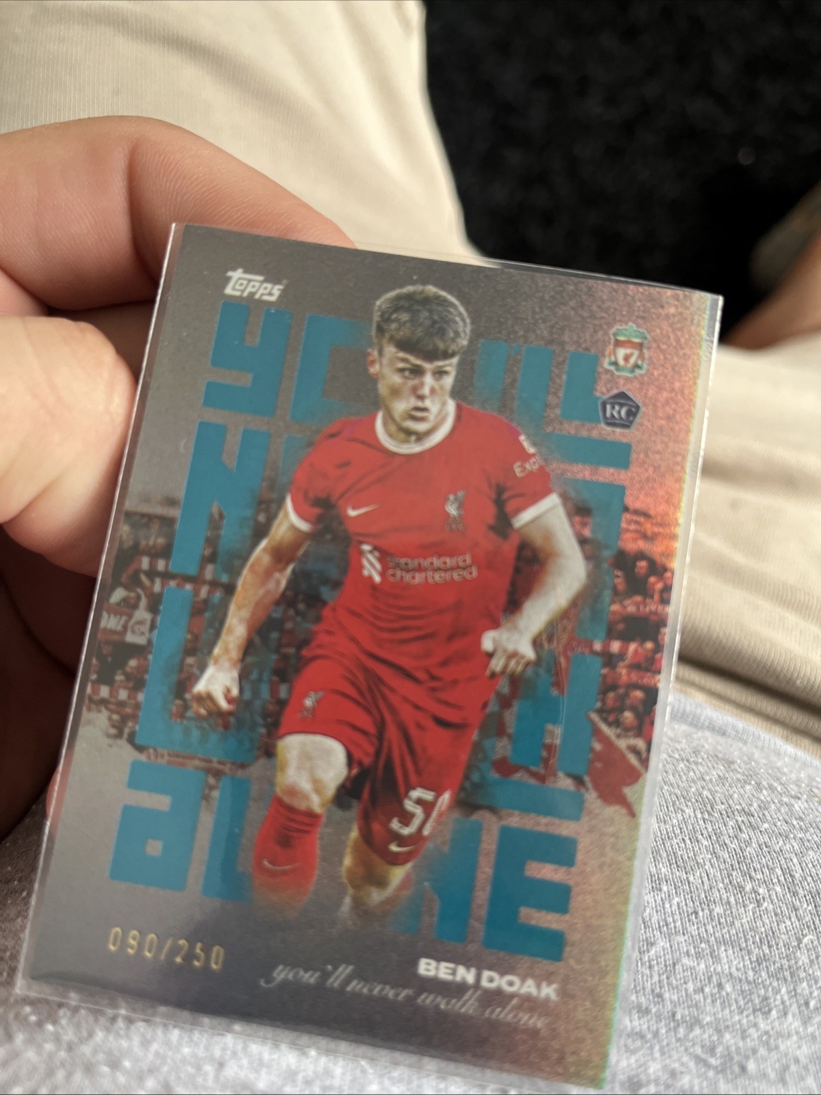 YNWA Ben Doak Rookie Card Numbered 90/250 Liverpool Team Set 2023/24 for sale on Ebay