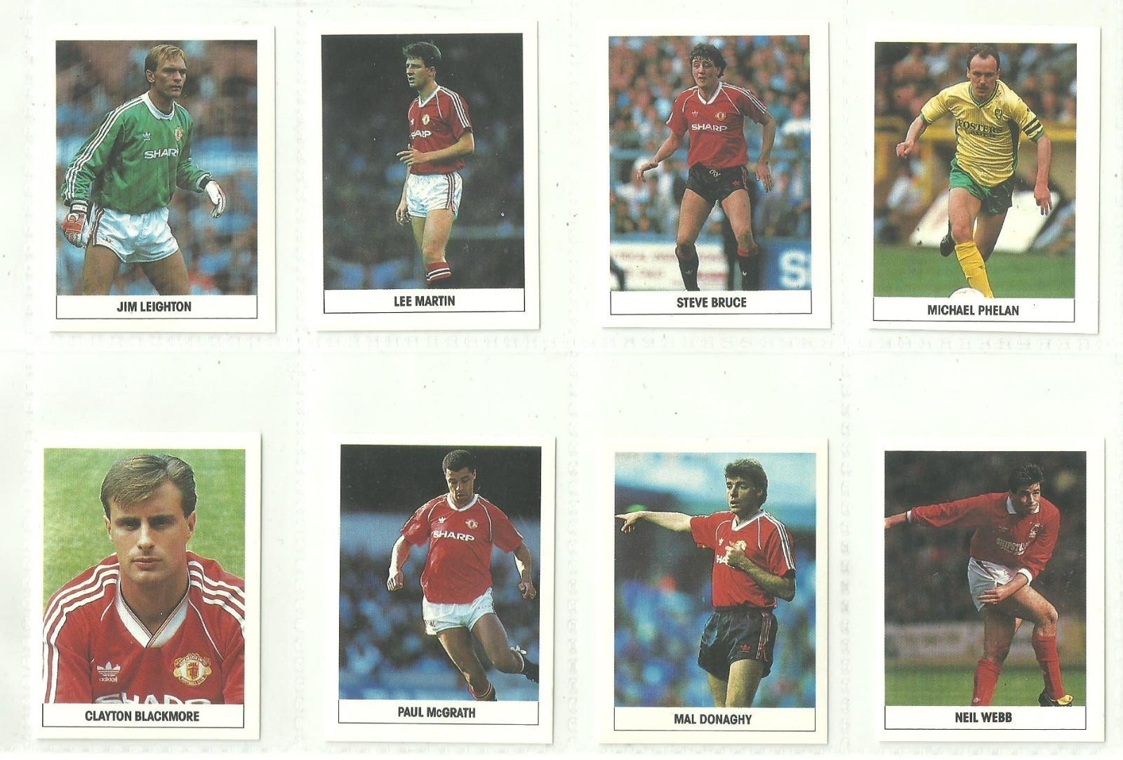 14 x MANCHESTER UNITED - Sun Soccer Stickers 1989/90 [Unused] for sale on Ebay