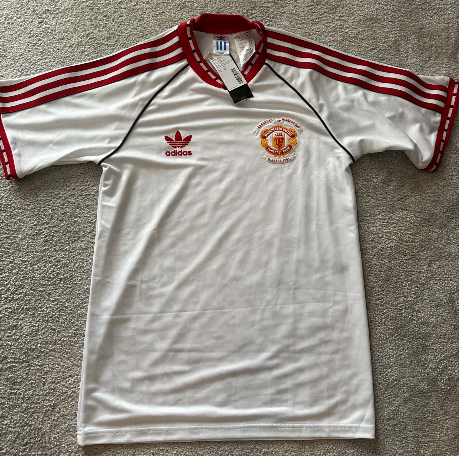 Manchester United Adidas 1991 ECW Shirt Authentic for sale on Ebay