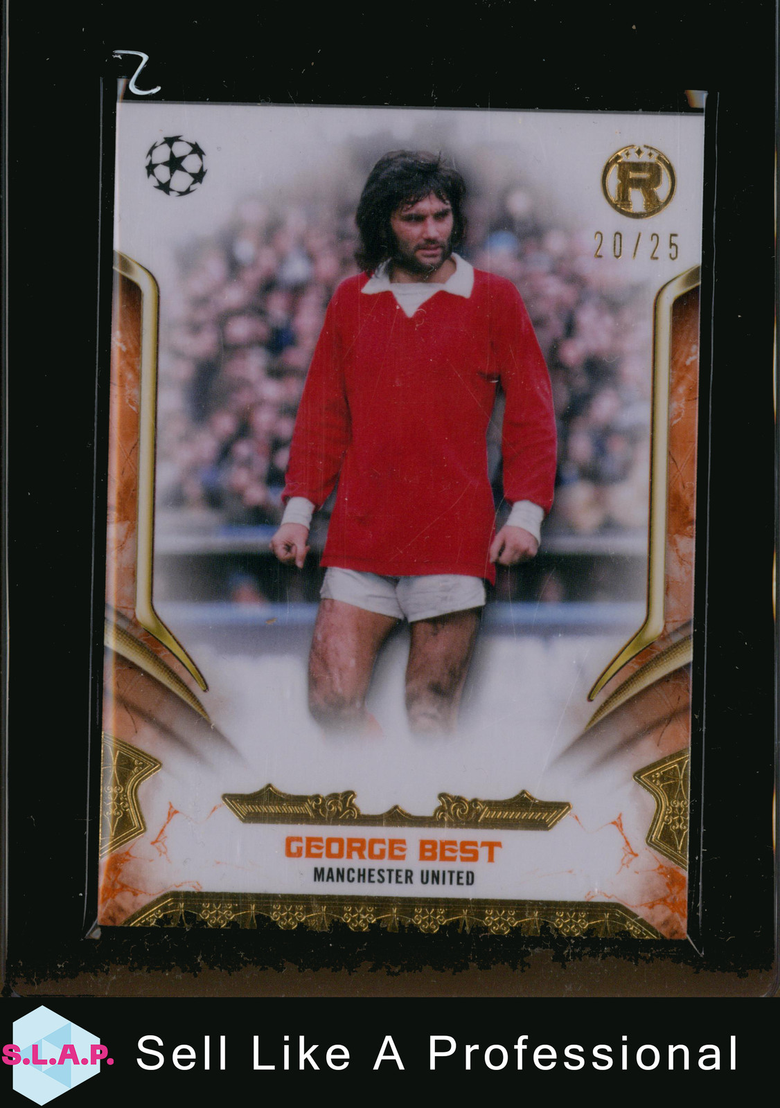 GEORGE BEST TOPPS 20/25 2025 REVERSECENE UCC UCL MANCHESTER UNITED ENGLISH for sale on Ebay