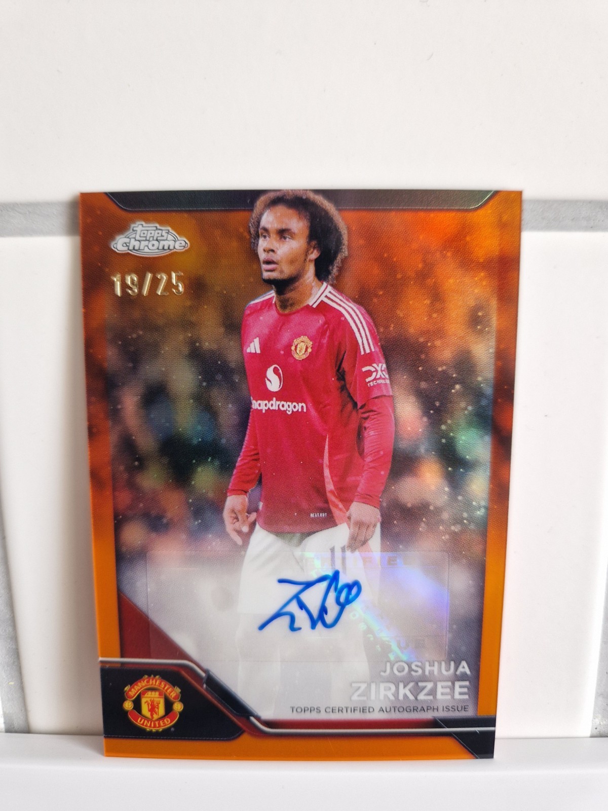 Topps Chrome Auto Joshua Zirkzee 12/25 Manchester United 24-25 Premier League for sale on Ebay