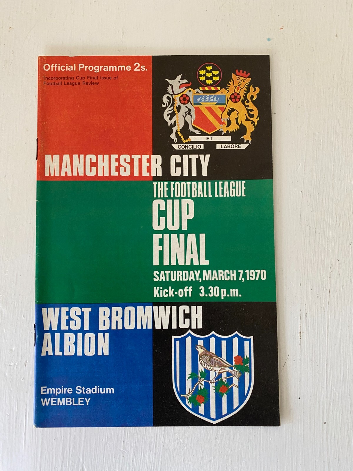Manchester City v West Bromwich Albion - League Cup Final 1970 - 7 March 1970 for sale on Ebay