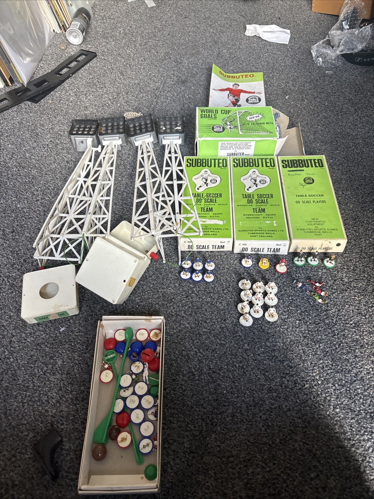 Subbuteo 1970s Job Lot In Heavyweight Teams Inc Halifax Spurs + Spares for sale on Ebay