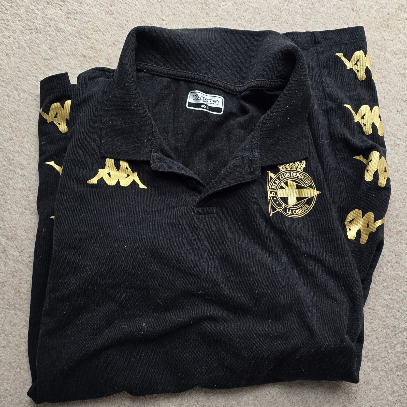 Deportivo De La Coruña Polo T-shirt Kappa Size 4xl for sale on Ebay