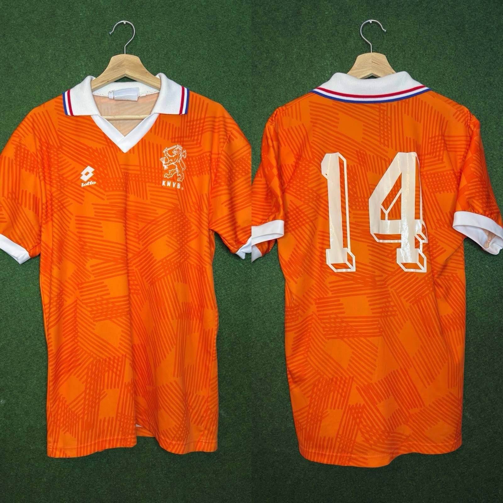Original Holland 1992 Home Football Shirt w/ 14 LARGE LOTTO RARE for sale on Ebay