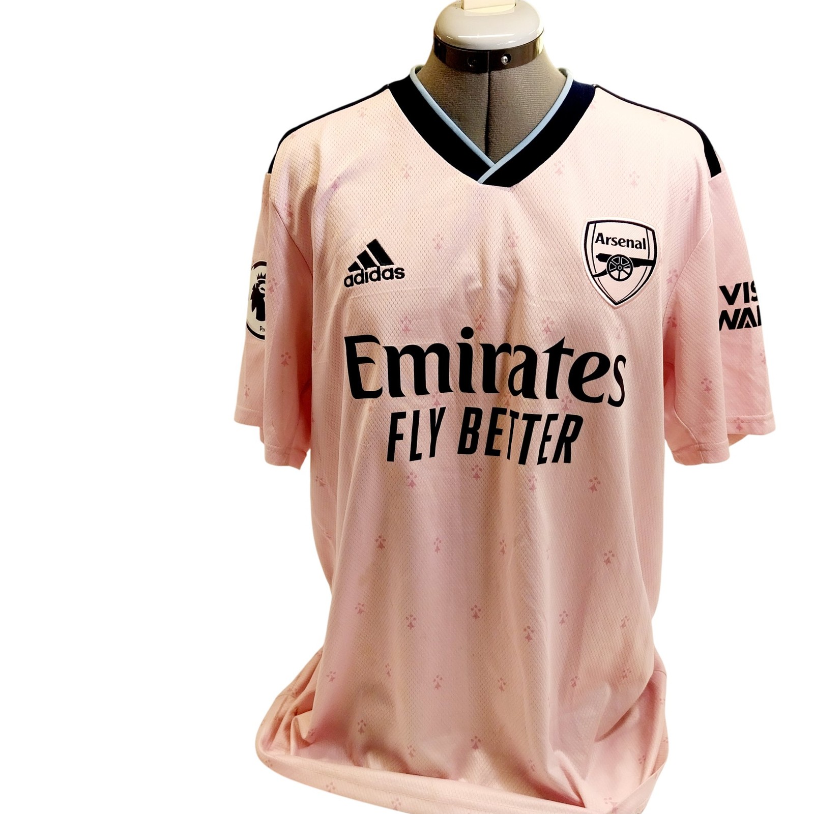 Adidas Arsenal 2022/2023 3rd Kit Football Shirt XL Pink Saliba for sale on Ebay