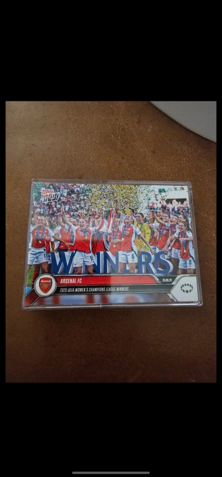 Topps Now Arsenal Womens Champions League Winners UWCL 2024 2025 Football Card for sale on Ebay