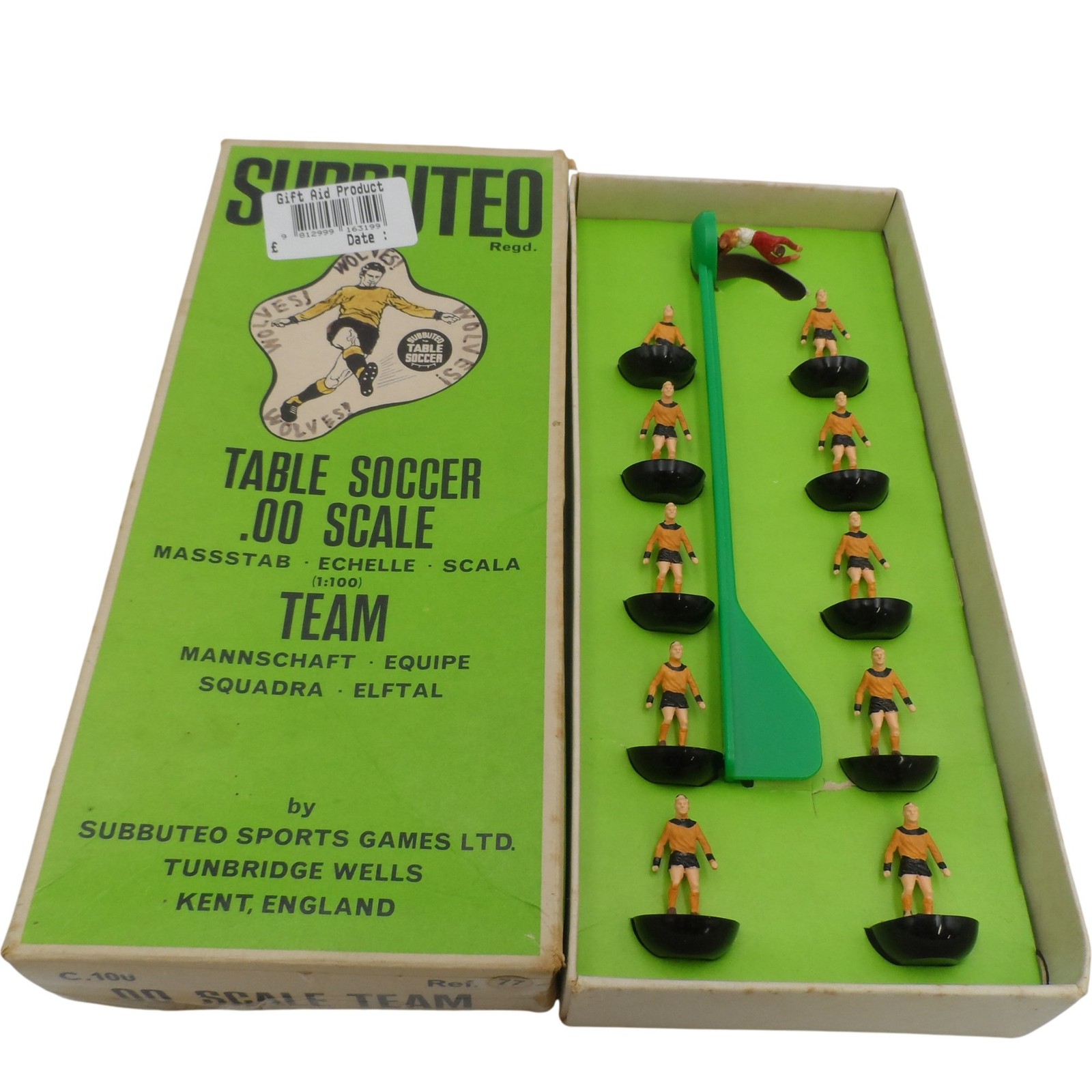 Subbuteo Wolves 1970s Team Ref 77 Boxed Heavyweight Used for sale on Ebay