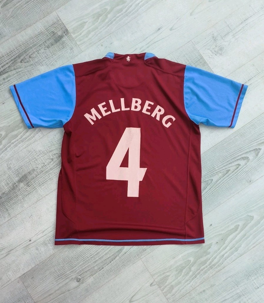 Aston Villa Mellberg Thanks For The Memories Nike Football Shirt Size M for sale on Ebay