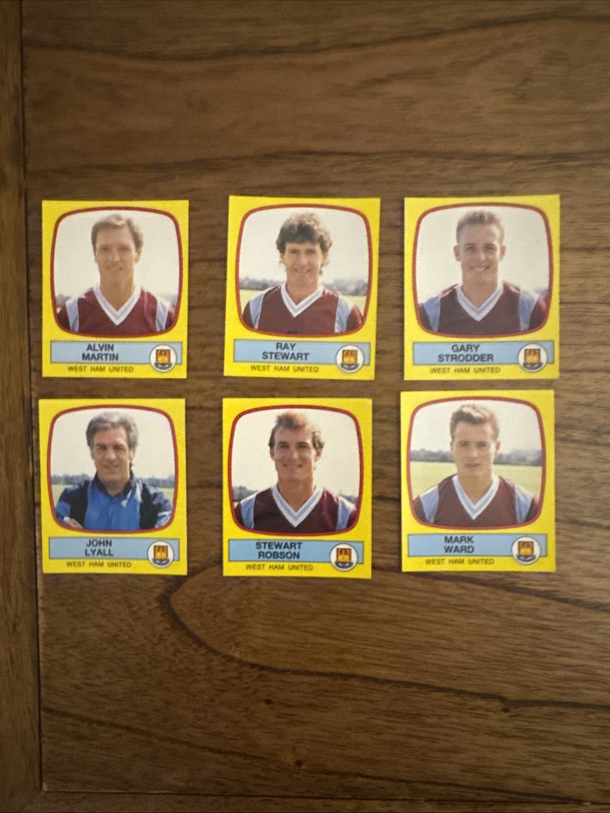 6 West Ham United Panini Football 88 stickers for sale on Ebay