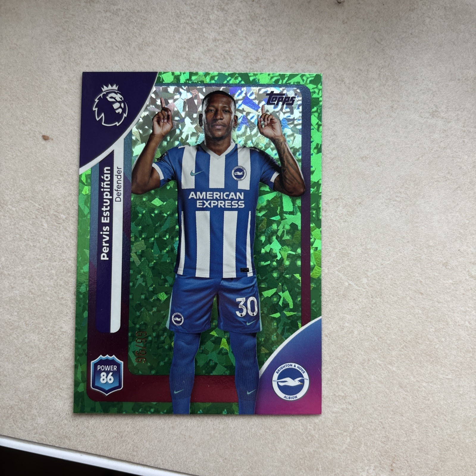 Topps Premier League 2025/2026 Pervis Estupinan Numbered Parallel /99 Brighton  for sale on Ebay