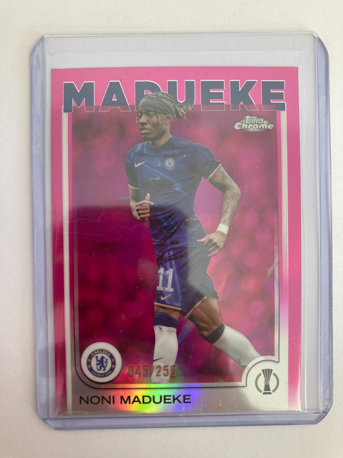 TOPPS CHROME 2025 NONI MADUEKE CHELSEA PINK REFRACTOR 045/250 for sale on Ebay