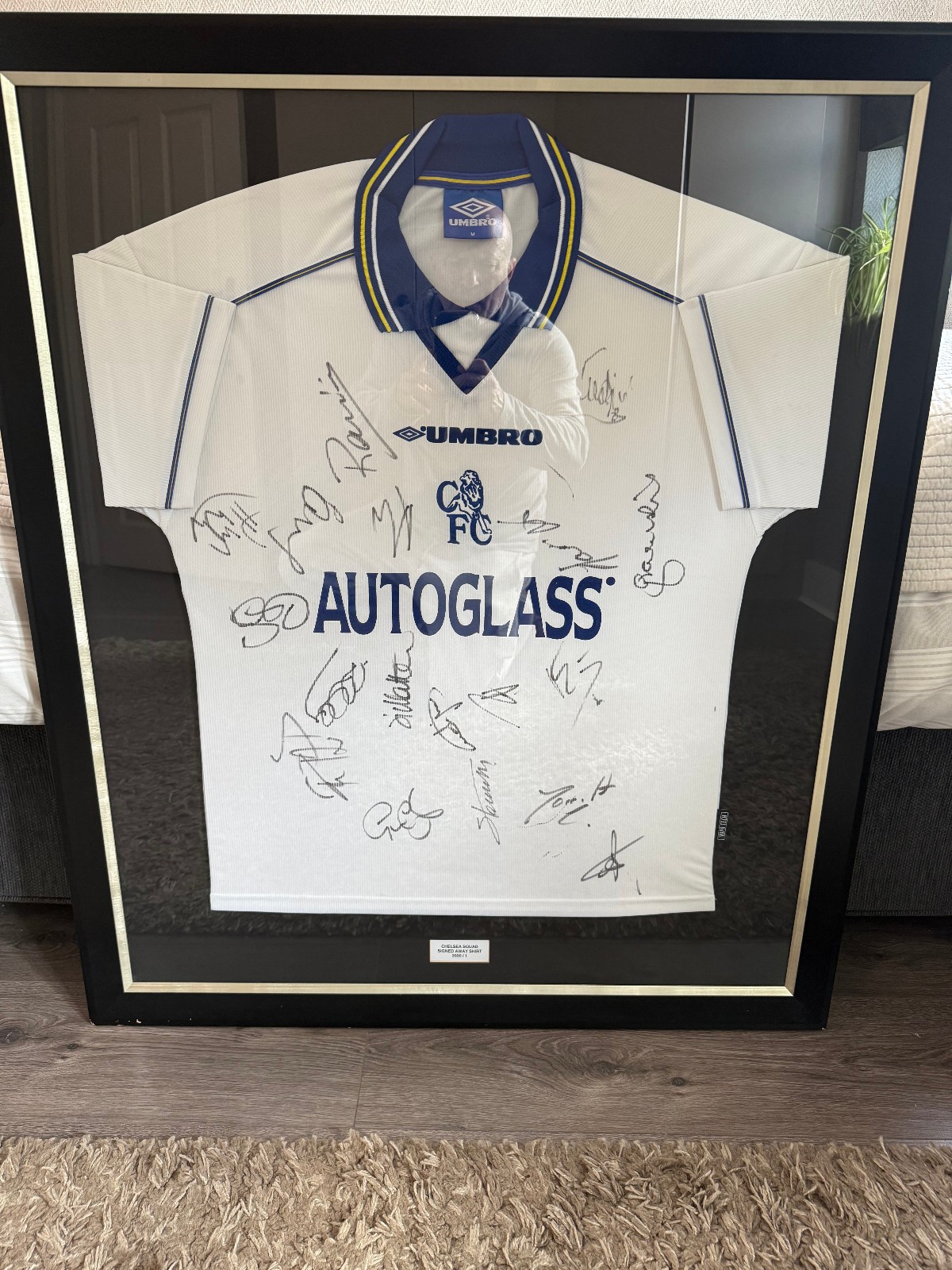 Chelsea signed away shirt 2000/2001 Framed for sale on Ebay