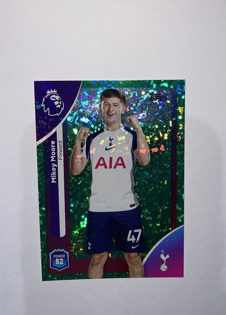 Mikey Moore /99 Topps 25/26 Green Parallel Tottenham Hotspur for sale on Ebay