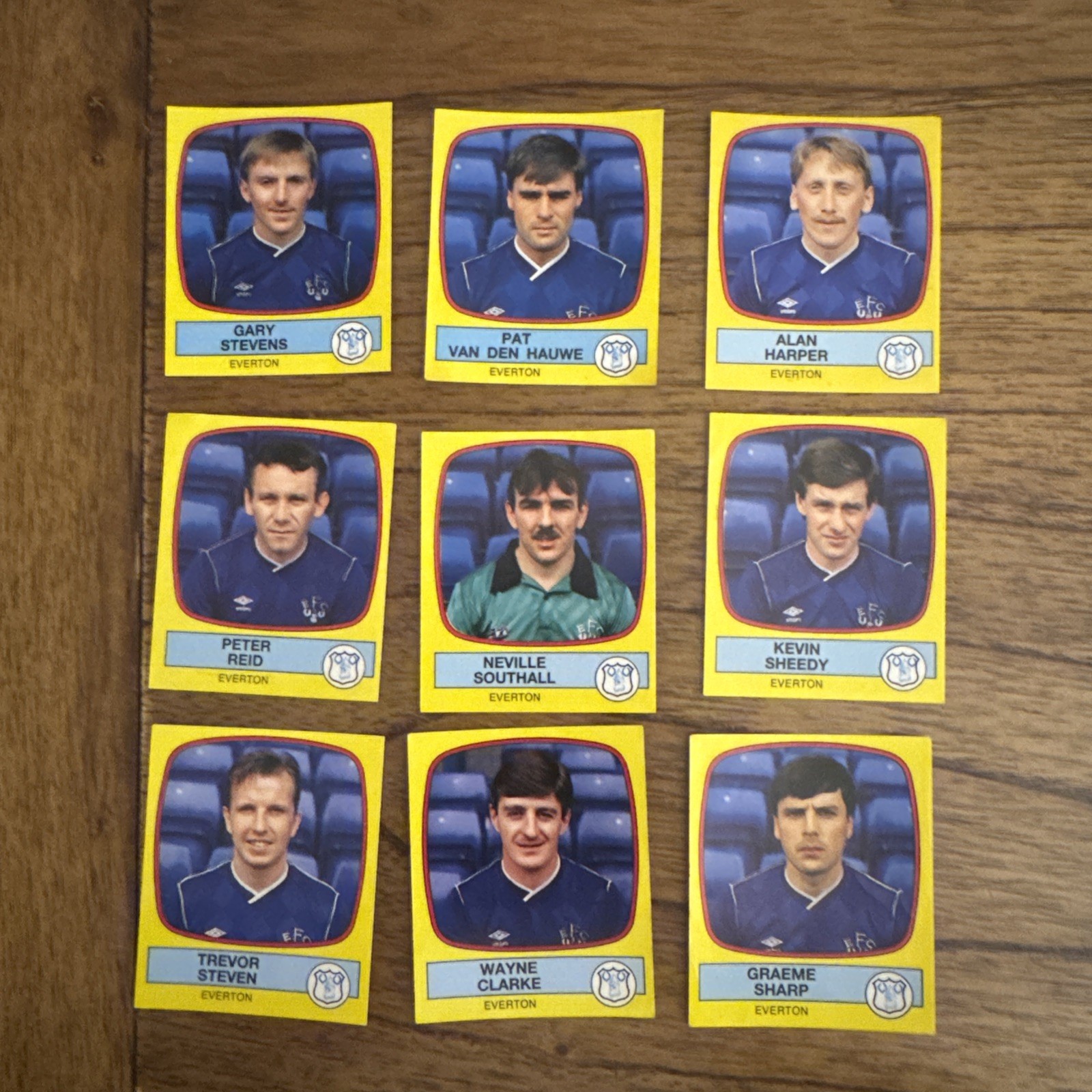 9 Everton Panini Football 88 stickers for sale on Ebay