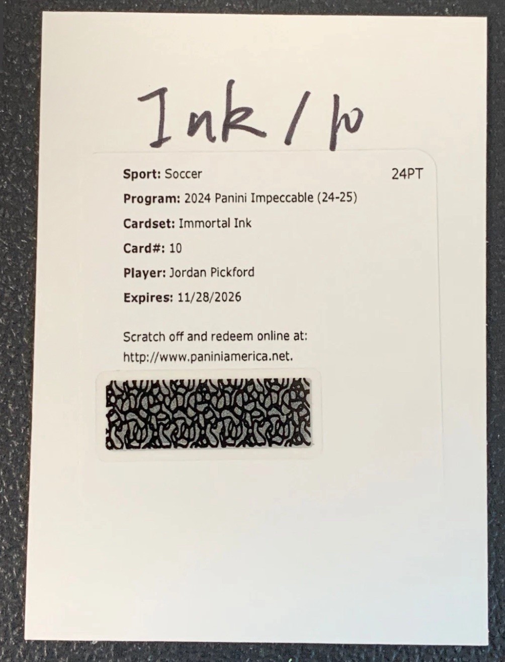 2024/25 Impeccable Immortal Ink Jordan Pickford Auto /10 unredeemed Everton for sale on Ebay