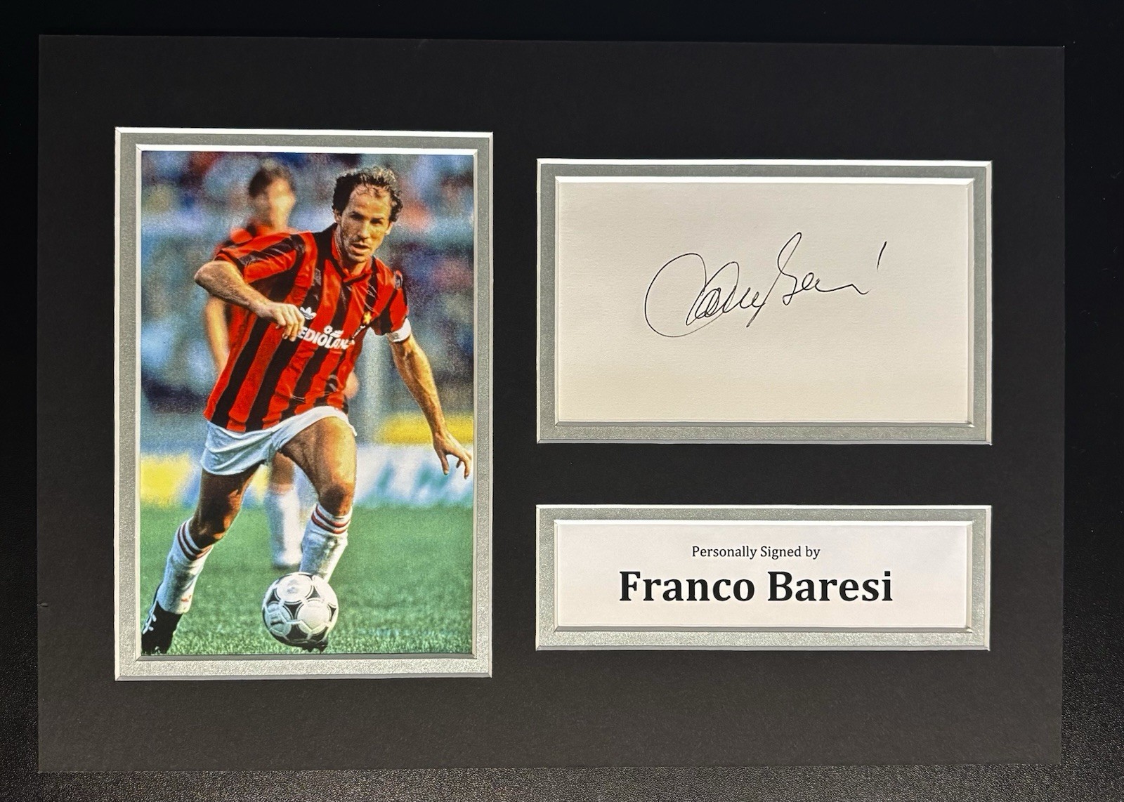 Franco Baresi signed AC Milan Autograph Display / COA for sale on Ebay