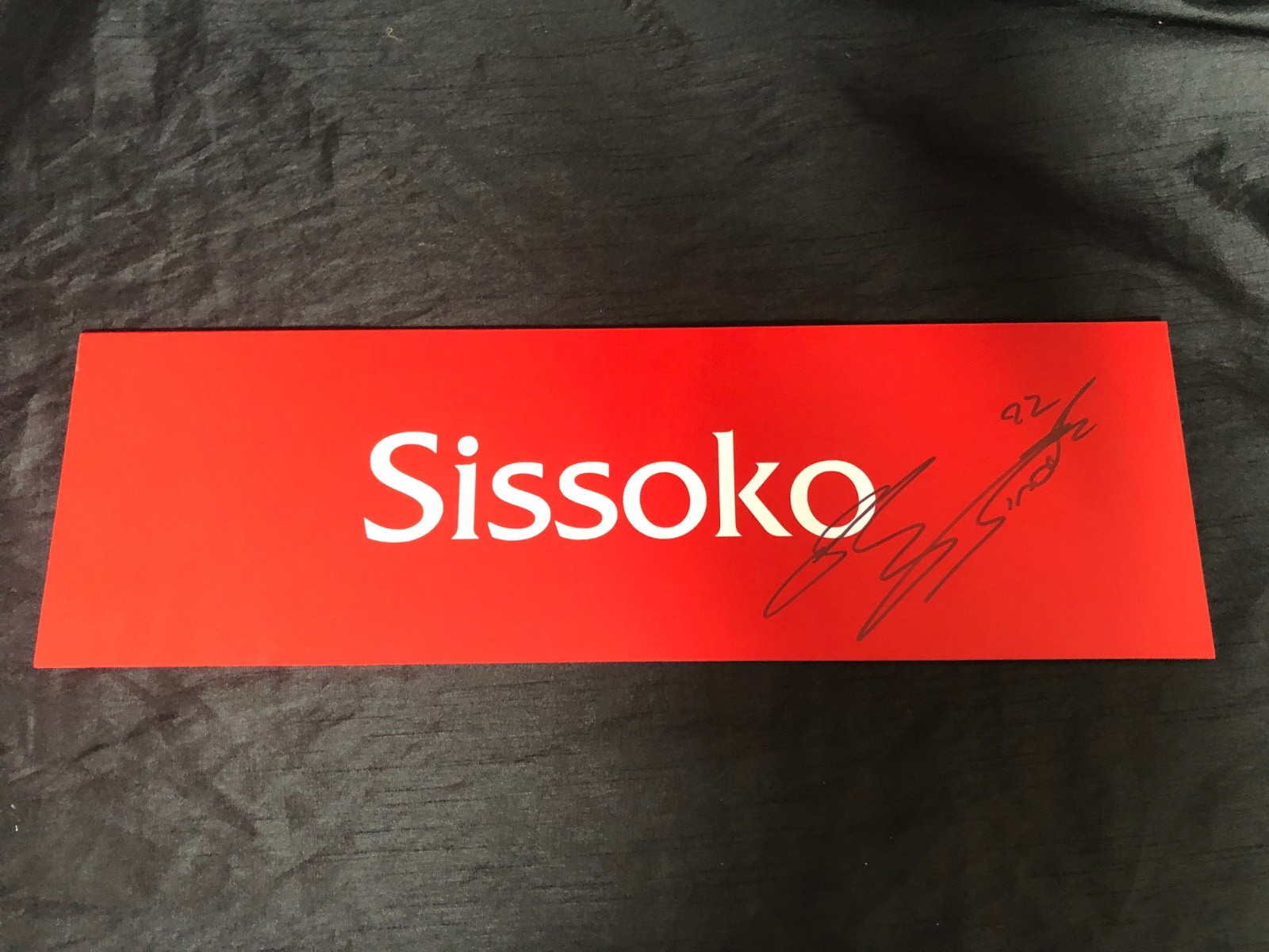 Momo Sissoko Signed Changing Room Name Plaque for sale on Ebay