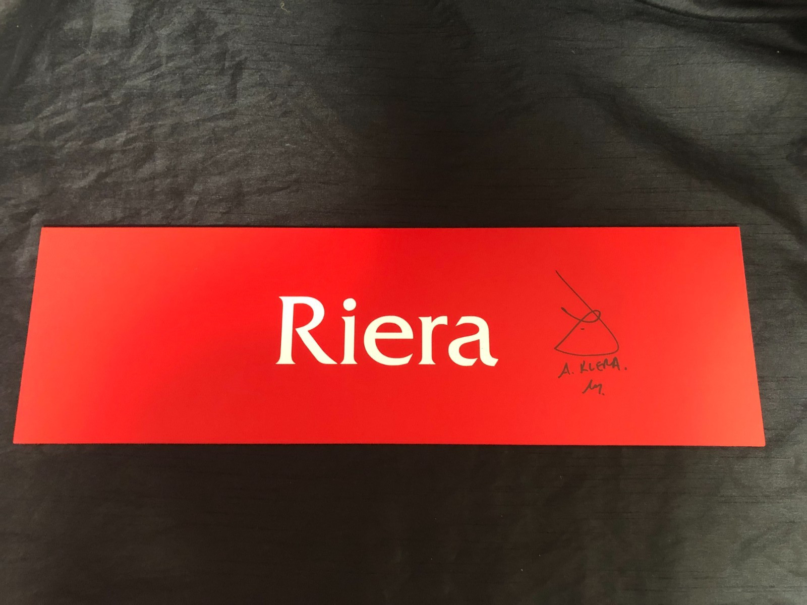 Albert Riera Signed Changing Room Name Plaque for sale on Ebay