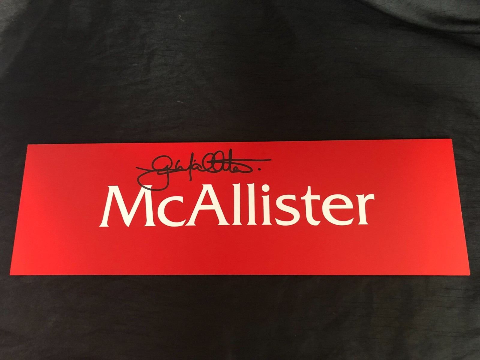 Gary McAllister Signed Changing Room Name Plaque for sale on Ebay