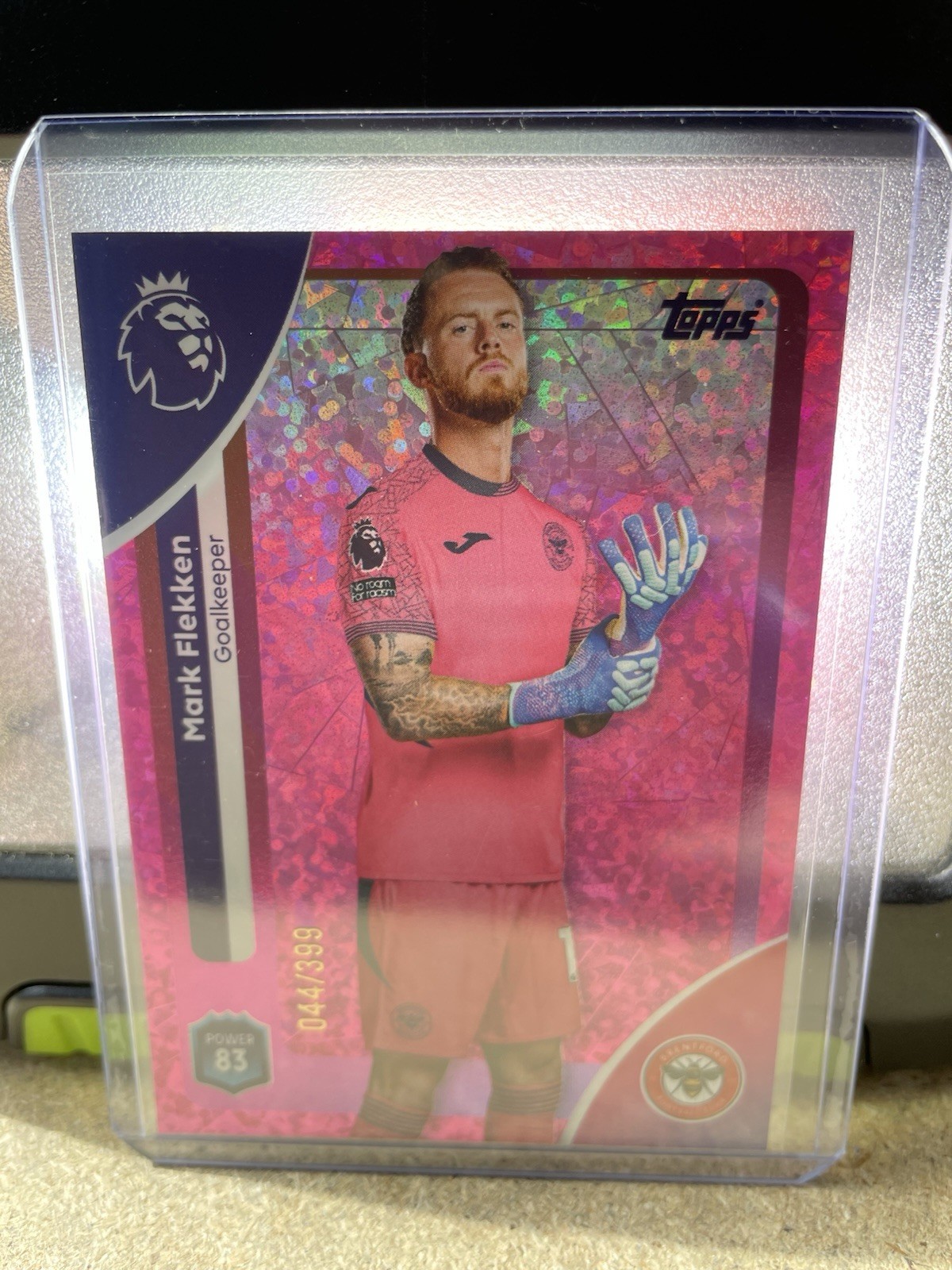 Mark Flekken Topps Premier League 2026 Numbered 44/399 Pink Numbered Brentford for sale on Ebay