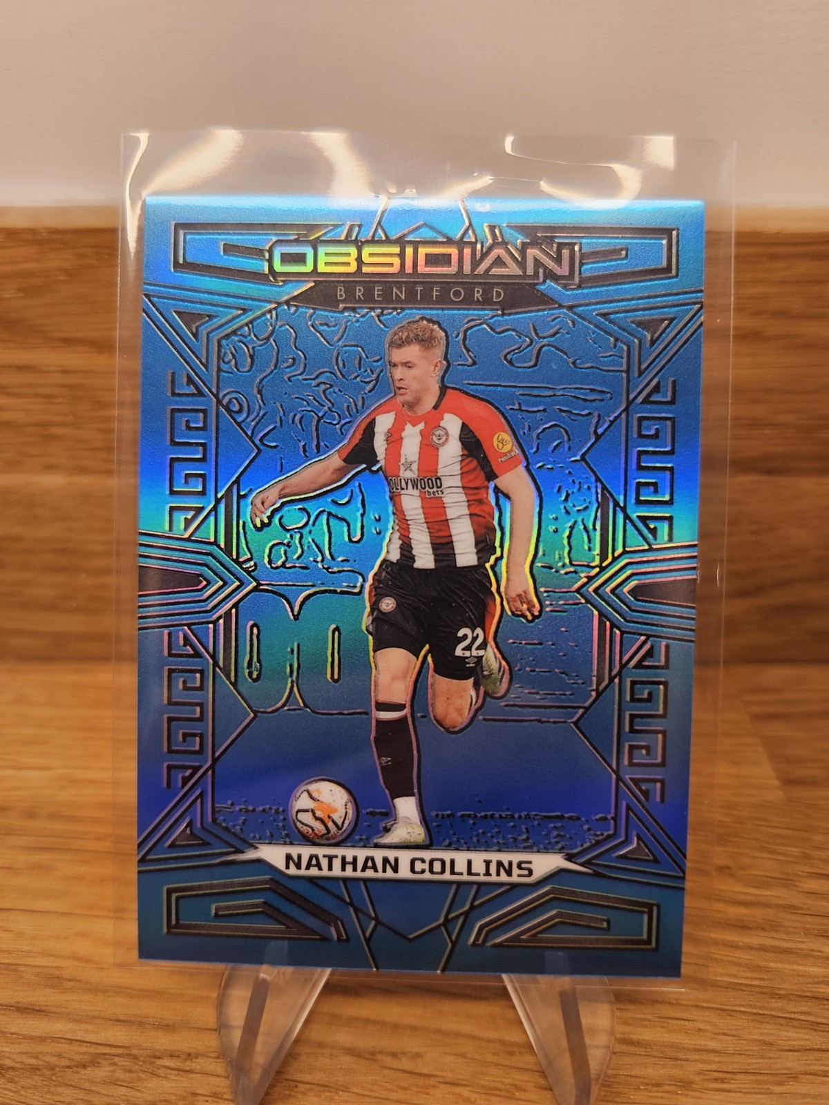 Panini Obsidian 23/24 Nathan Collins Brentford Neon Blue Flood 14/15 for sale on Ebay