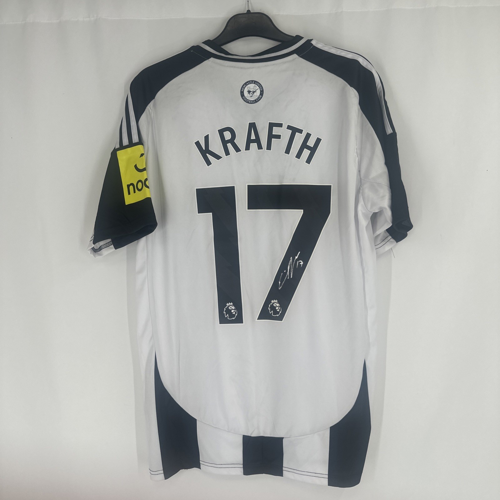 Emil Krafth Newcastle United Signed Shirt 2024-2025 Home Autograph for sale on Ebay