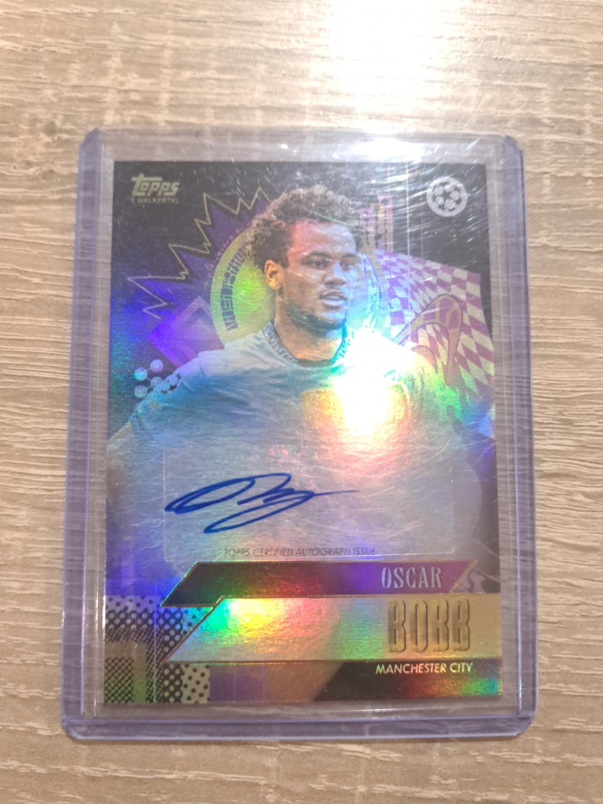 Topps UCC Gold 2024/25 Oscar Bobb Manchester City Autographed Card for sale on Ebay