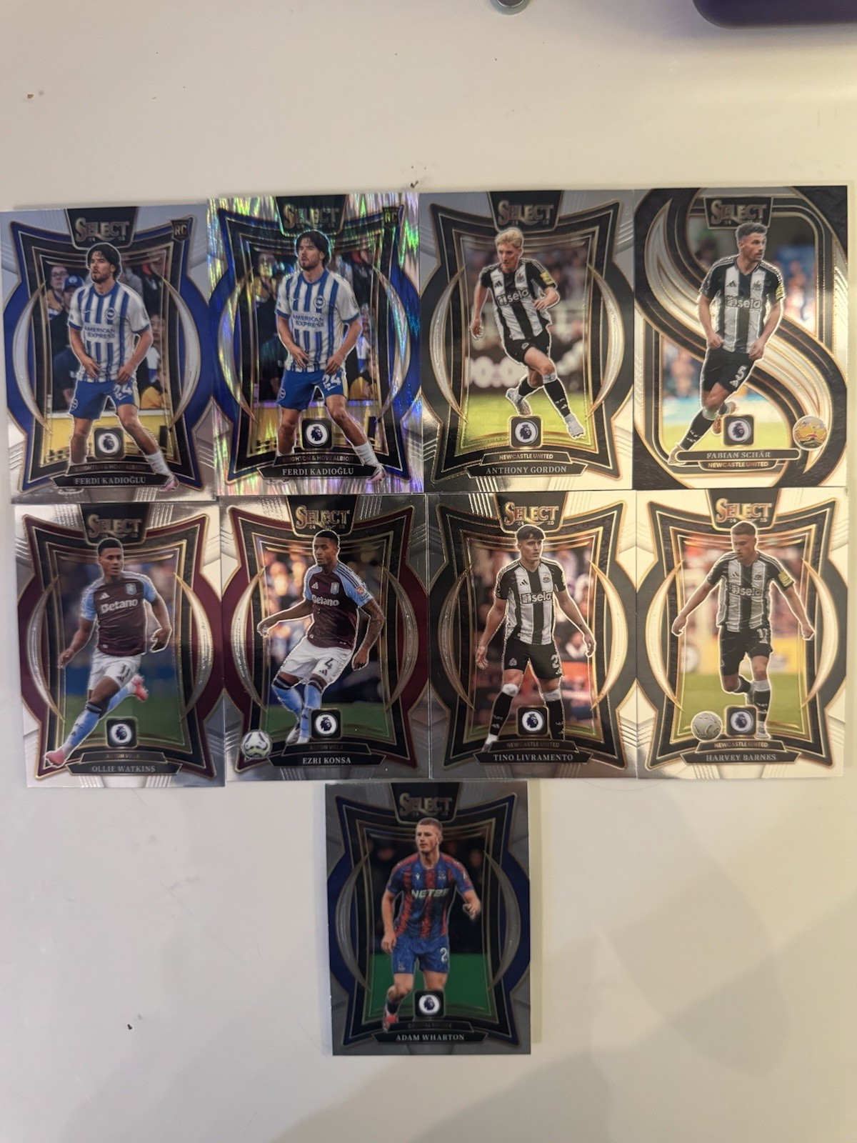 Panini Prizm Premier League Football Card Bundle Brighton Palace Newcastle Villa for sale on Ebay