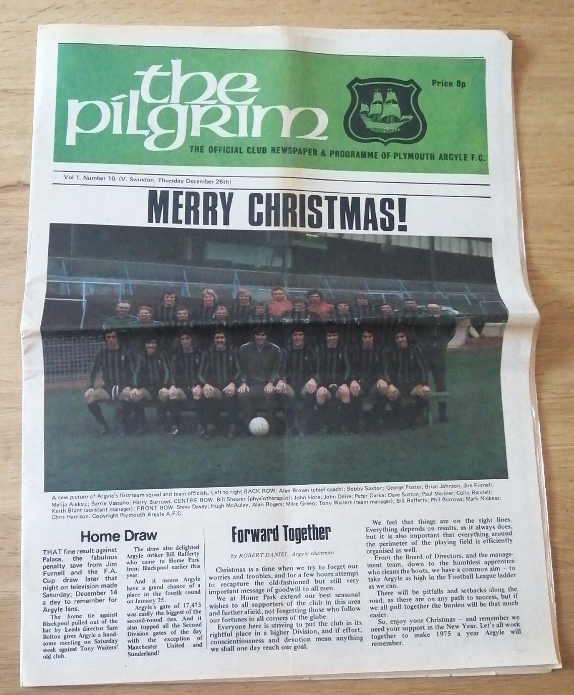 Plymouth Argyle v Swindon Town Newspaper Style Programme 26/12/74 for sale on Ebay