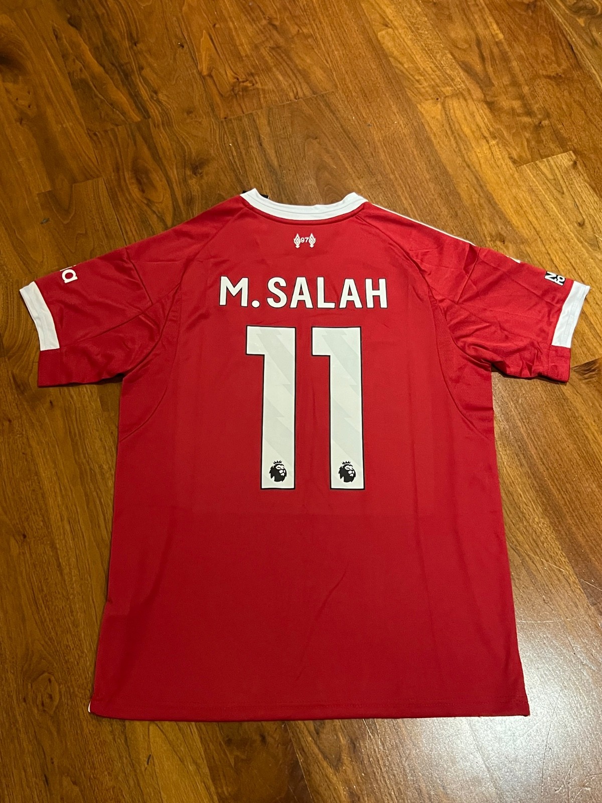 Liverpool 25/26 Men’s Medium Home Kit #M.Salah11 Bags And Tags - Premier Badge  for sale on Ebay