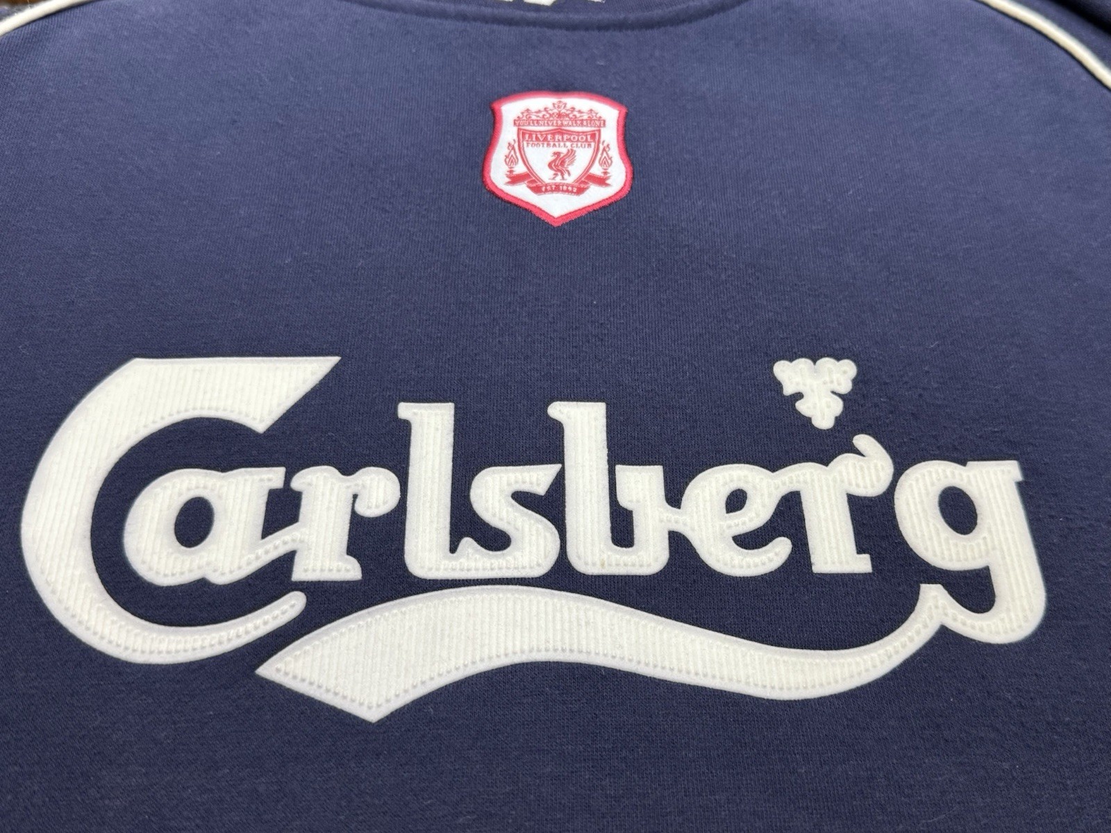 Vintage Retro Liverpool Men’s Reebok Carlsberg Sweatshirt Size XL -Good Con Rare for sale on Ebay