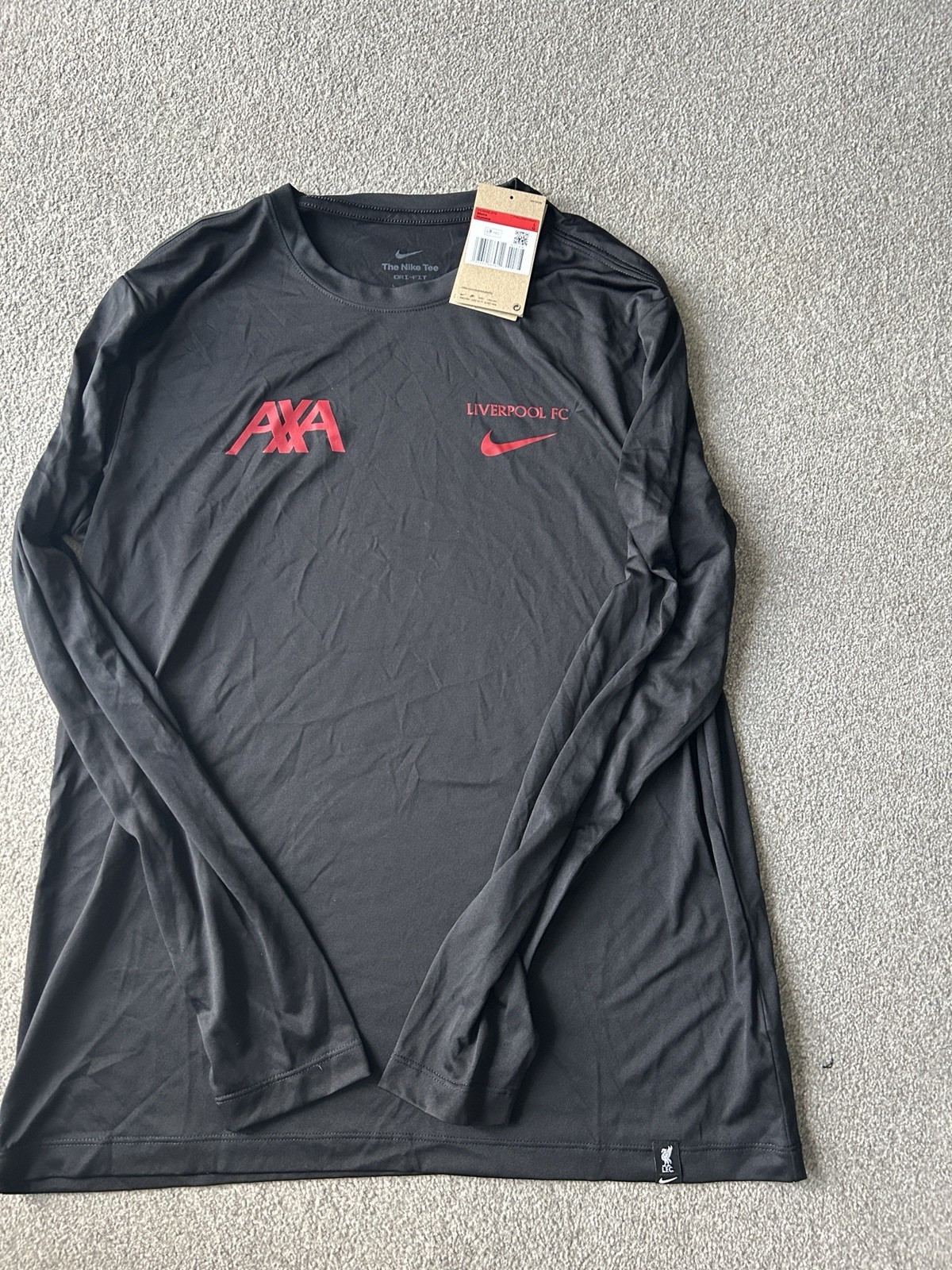 Brand New With Tags Nike Dri Fit Liverpool FC Long Sleeved AXA Shirt Size Large for sale on Ebay