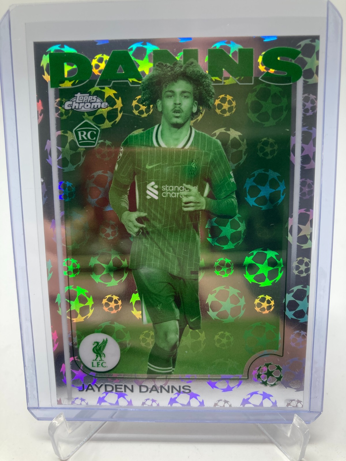 TOPPS CHROME LOGOFRACTOR 2025 JAYDEN DANNS LIVERPOOL NIGHT VISION . for sale on Ebay