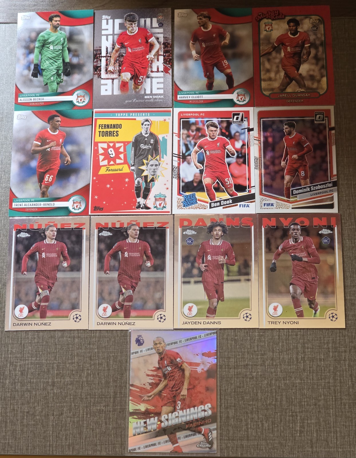 Liverpool 13 Cards Bundle - Topps And Panini - Torres, Nunez, Trent, Szoboszlai for sale on Ebay