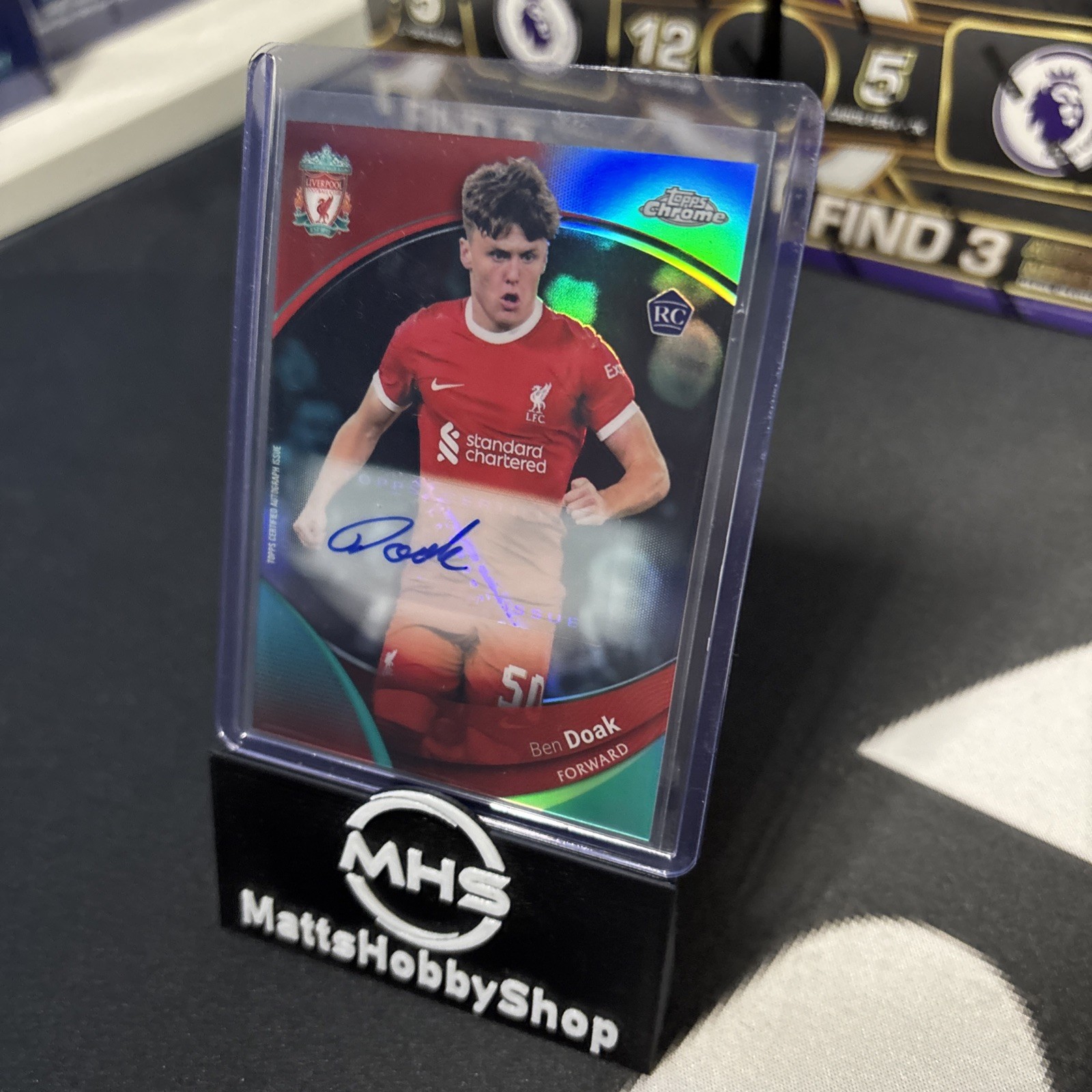 2023-24 Topps Chrome Liverpool FC Auto Teal /99 Ben Doak #AU-BD Rookie Auto RC for sale on Ebay