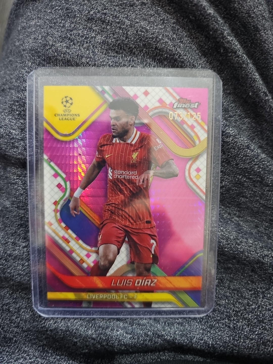 Topps Finest Liverpool Luis Diaz /125 for sale on Ebay