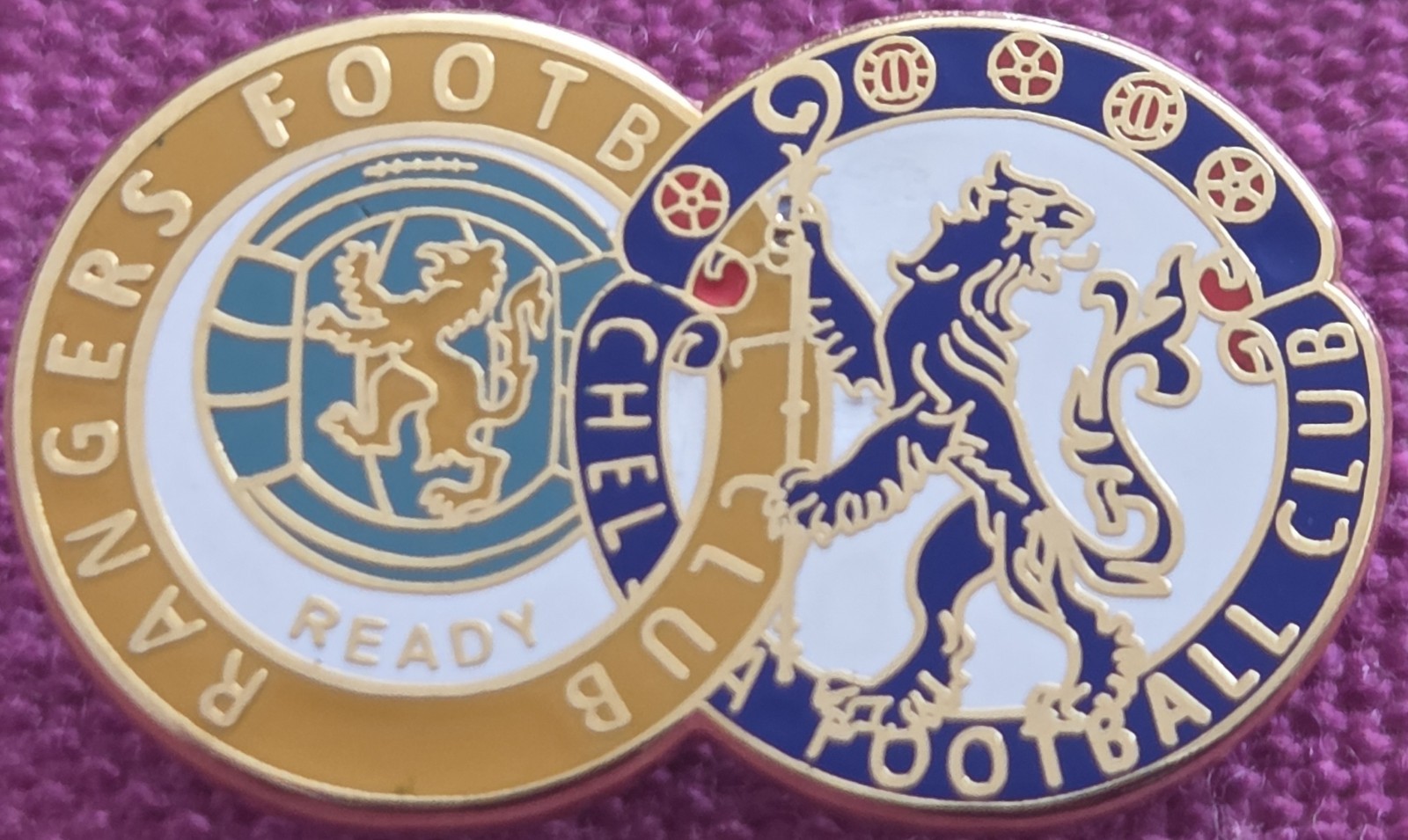 Chelsea FC Badge - CHELSEA / GLASGOW RANGERS TWIN CREST BADGE  for sale on Ebay
