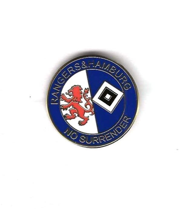 RANGERS  HAMBURG TWIN LOGO BADGE for sale on Ebay
