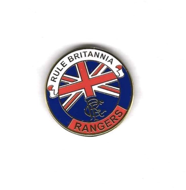 RANGERS  BADGE RULE BRITANNIA for sale on Ebay