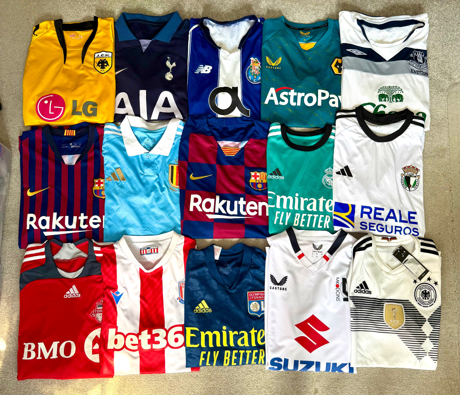 30x FOOTBALL SHIRTS BUNDLE (Damaged/Faulty)  for sale on Ebay