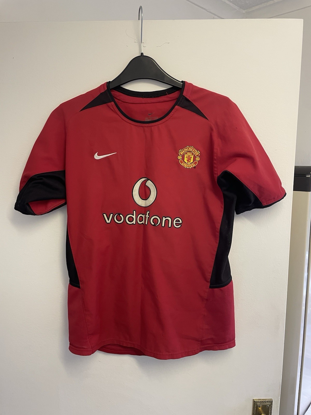 Beckham 7 Manchester United Home Nike Dri-Fit Shirt 2002 2003 2004 short Sleeve for sale on Ebay
