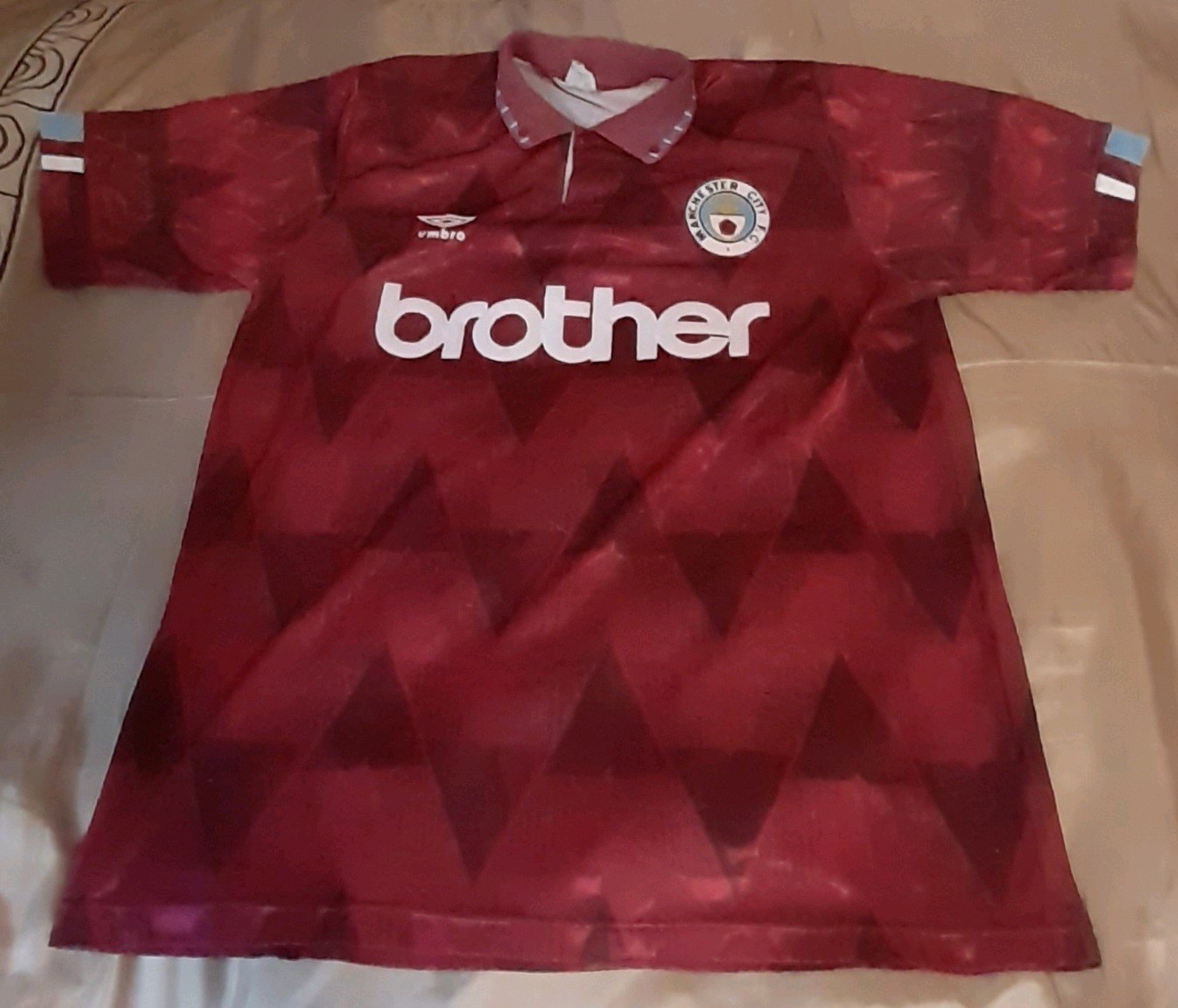 Large Umbro Manchester City brother away shirt. for sale on Ebay